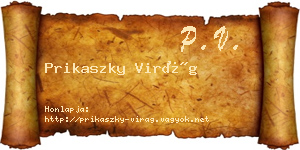 Prikaszky Virág névjegykártya